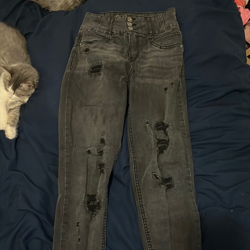 High Rise Walmart Ripped Skinny Jeans Size 7!